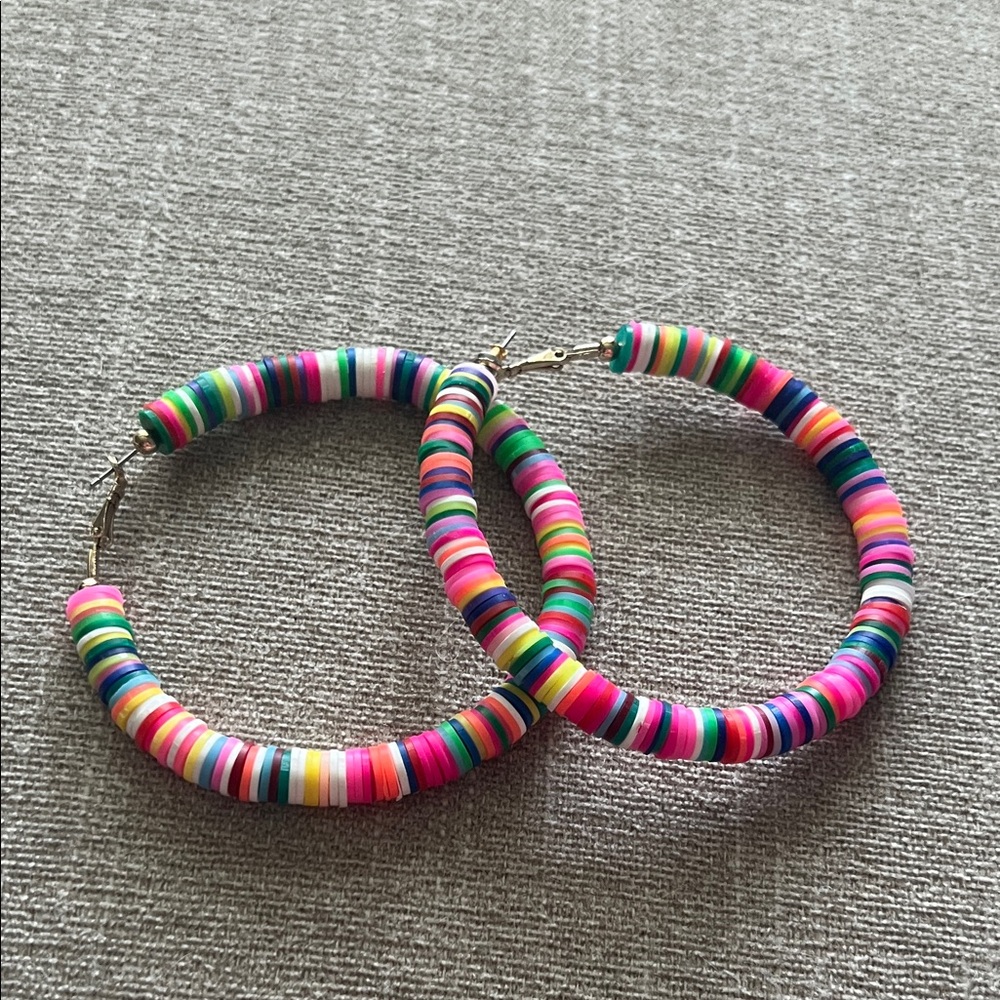 Colorful Hoop Earrings & Necklace